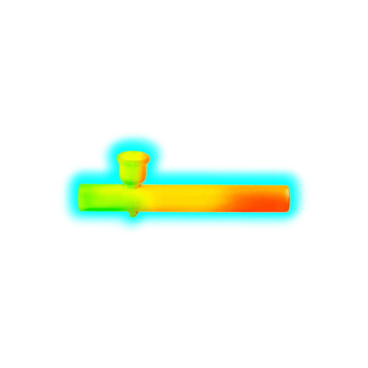 Coloured Glass Pipe 15.5cm