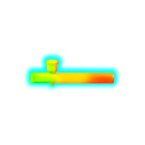 Coloured Glass Pipe 15.5cm