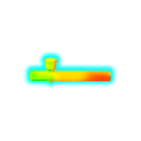 Coloured Glass Pipe 15.5cm