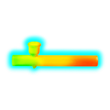 Coloured Glass Pipe 15.5cm