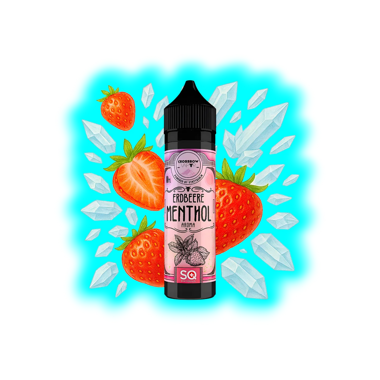 Crossbow Vapor Erdbeere Menthol Liquid Longfill 10/60ml