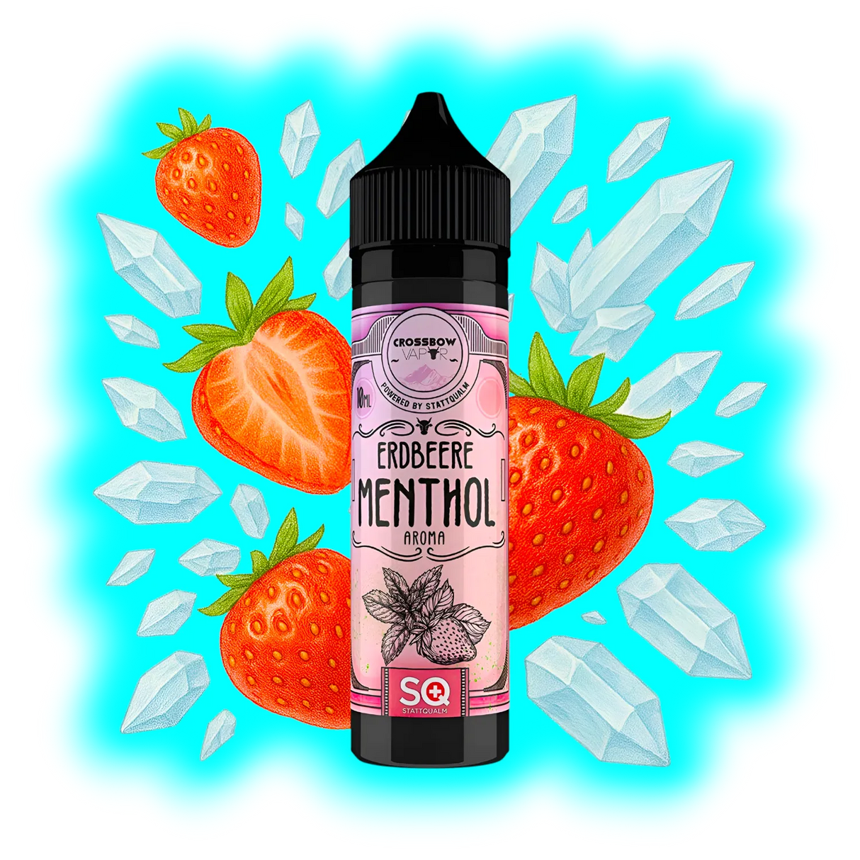 Crossbow Vapor Erdbeere Menthol Liquid Longfill 10/60ml