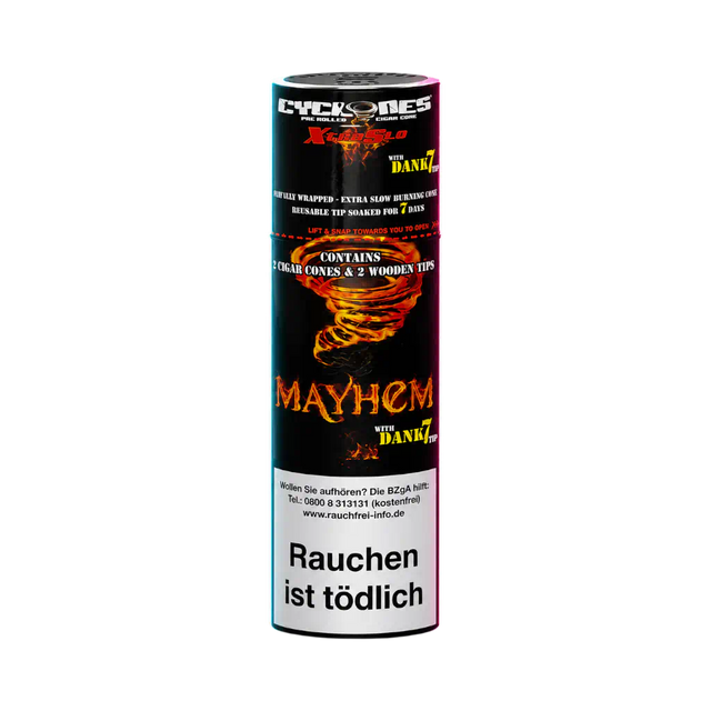 Cyclones Mayhem X-tra Slo 2 in 1 Tube Holzfilter
