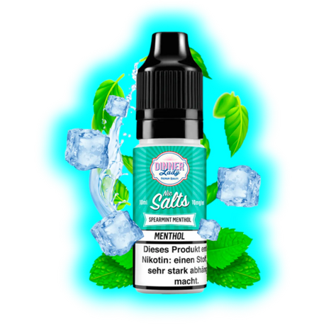 Dinner Lady Spearmint Menthol Nic Salt 10ml 10mg/ml