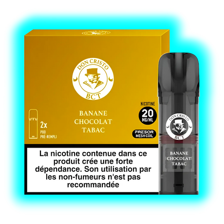 Don Cristo Prefilled Elfbar Pod BCT Banana Chocolate Tobacco 20mg 2pcs