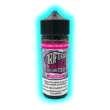 Flasche mit schwarzem Schraubverschluss und Etikett mit der Aufschrift 'DRIFTER OG BAR JUICE SOUR BLUEBERRY ICE' und Warnhinweis in mehreren Sprachen