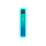 Schlanker, zylindrischer Vape-Stift mit Farbverlauf von Blau zu Grün und den weißen Schriftzügen 'ELFBAR' und 'ELFA'