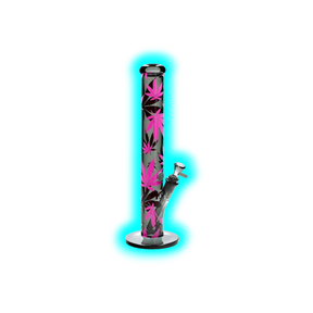 Fire Flow x Black Leaf Bong Leaves Pink 40cm