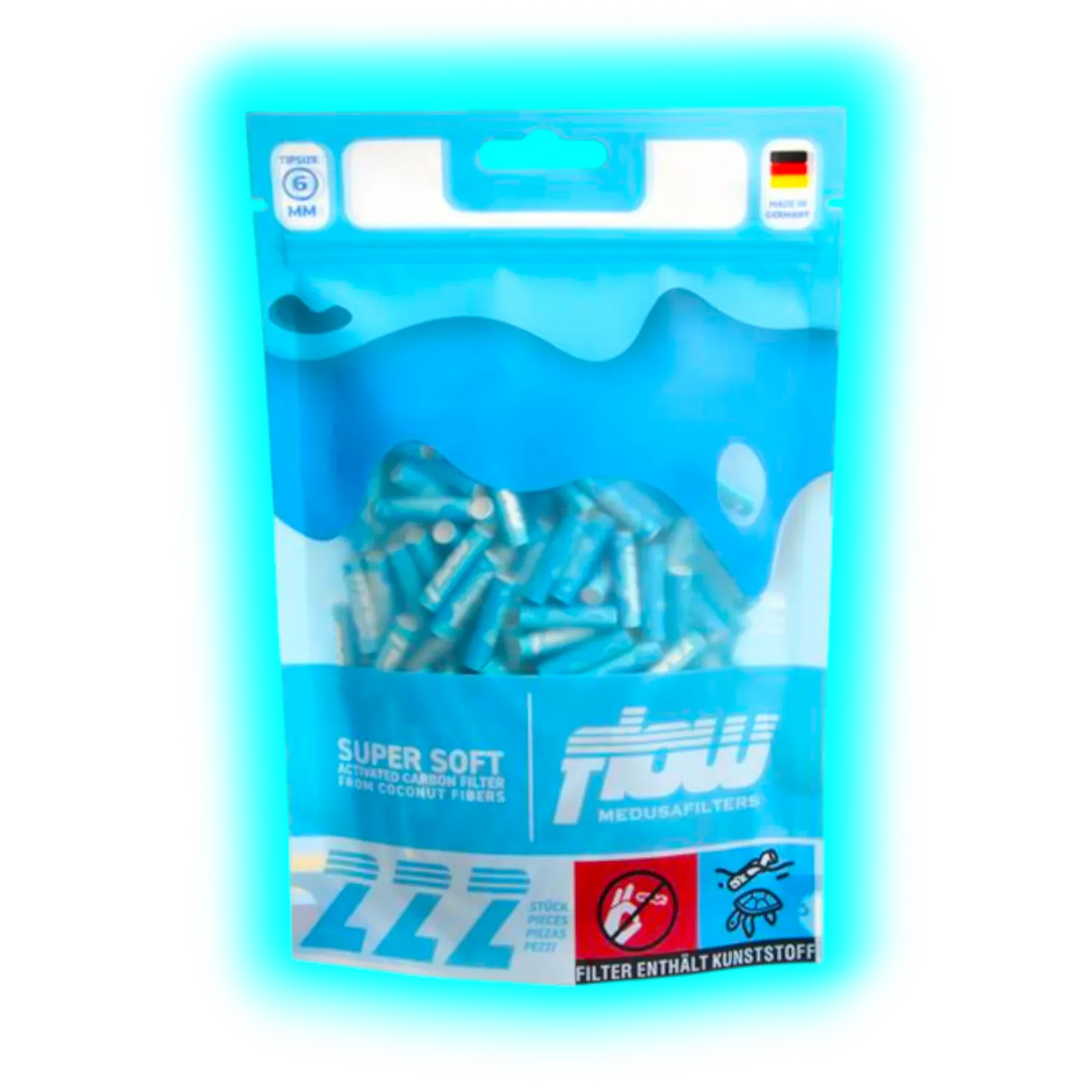 Flow by Medusafilters Supersoft Blue 6mm 222pcs