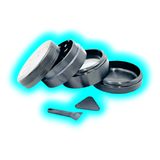 Fourtwenty Blunt Geko Aluminium Grinder Black 4Parts 50mm