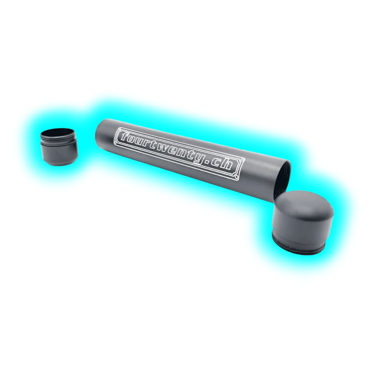 Fourtwenty Smellproof Metal Tube Big Black 15.8 x 2.3 cm