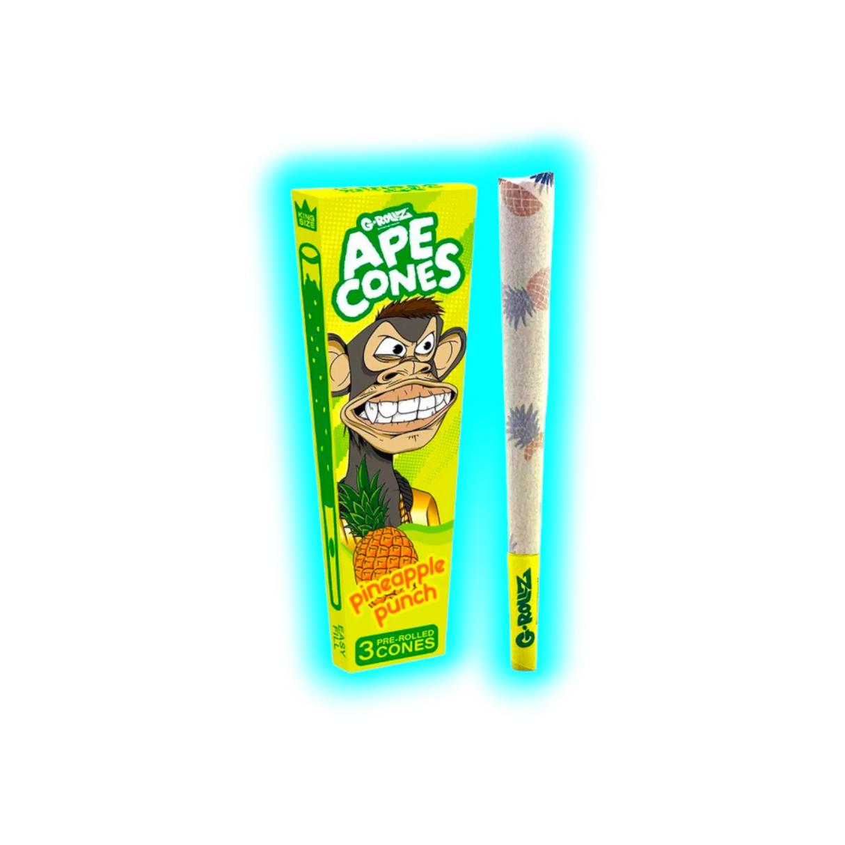 G-Rollz Ape Cones Pineapple Punch Pop Cones KS 3pcs