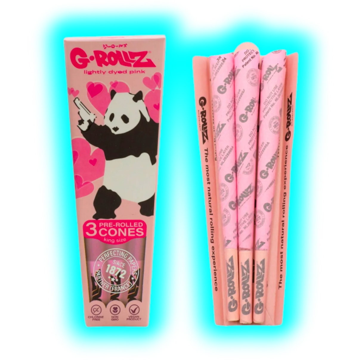 G-Rollz Banksy Graffiti Panda Gunnin Pink KS Cones 3pcs