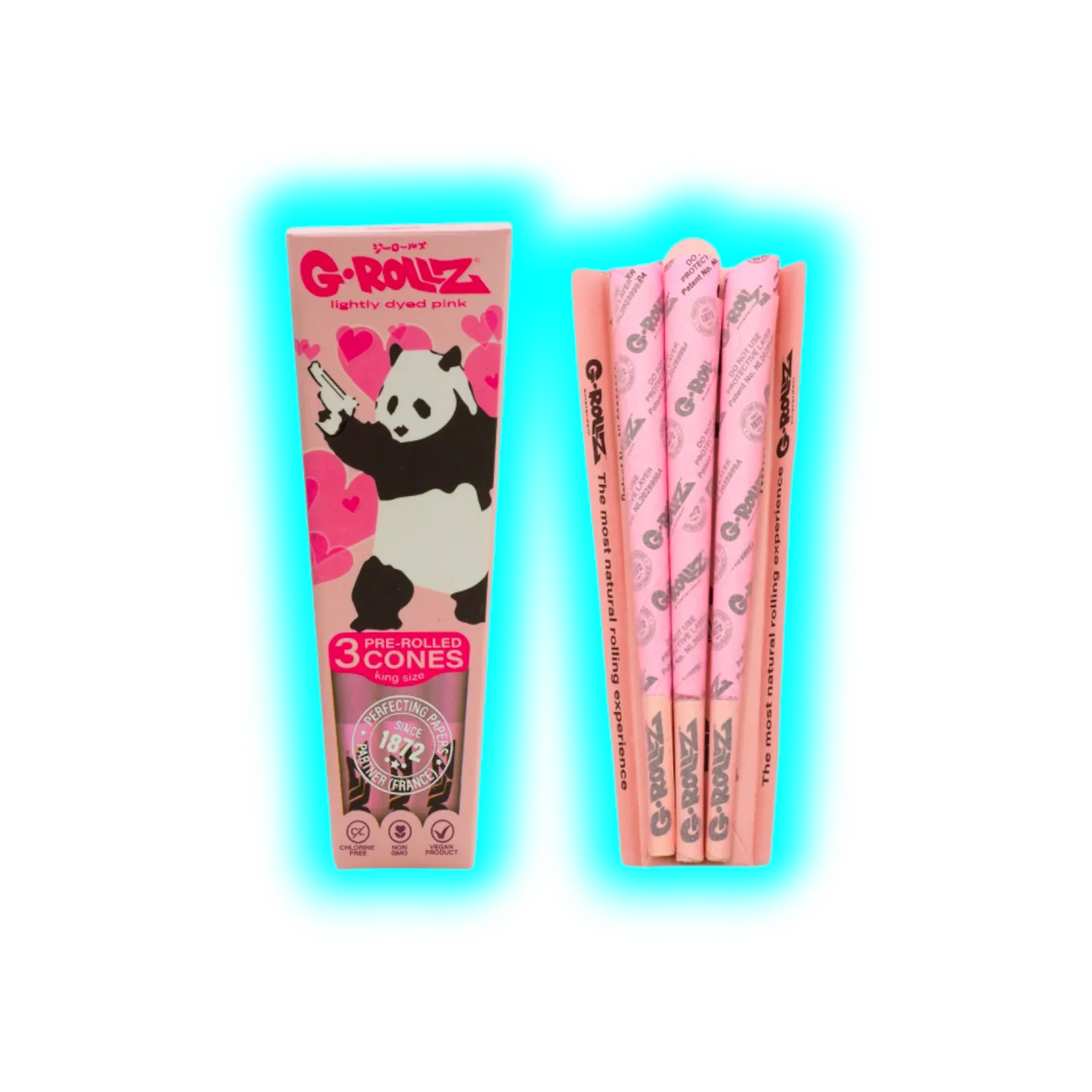 G-Rollz Banksy Graffiti Panda Gunnin Pink KS Cones 3pcs