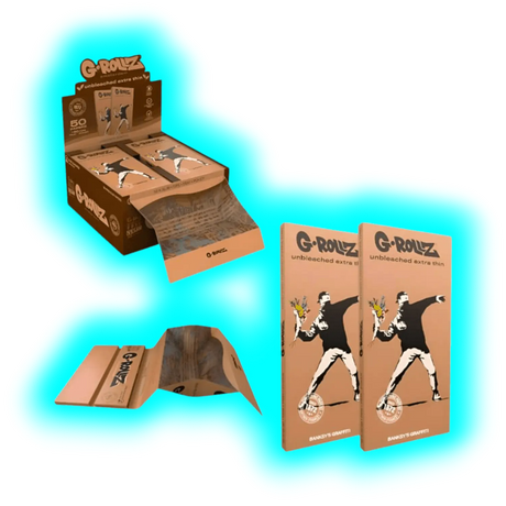 G-Rollz | Banksy’s Graffiti Set 2 Unbleached KS Papers BOX à 16pcs