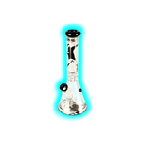G-Rollz Banksy's 'Flower Thrower' - Beaker Bong White 37cm