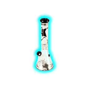 G-Rollz Banksy's 'Flower Thrower' - Beaker Bong White 37cm