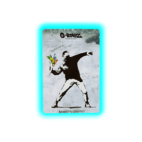 G-Rollz Banksy's Flower Thrower Smellproof Bags 100 x 150mm 6pcs
