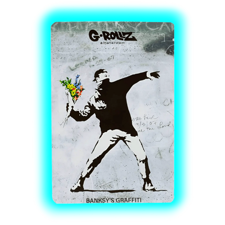 G-Rollz Banksy's Flower Thrower Smellproof Bags 100 x 150mm 6pcs