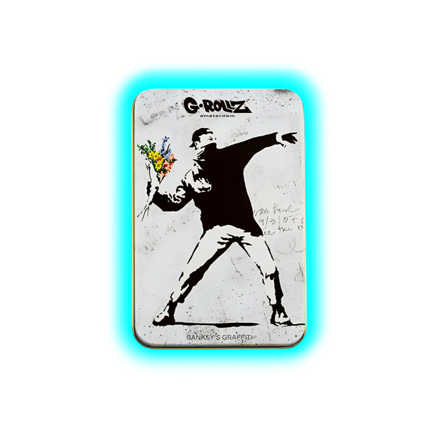 G-Rollz | Banksy’s Graffiti Flower Thrower Storage Box Large 13x8.5x3cm