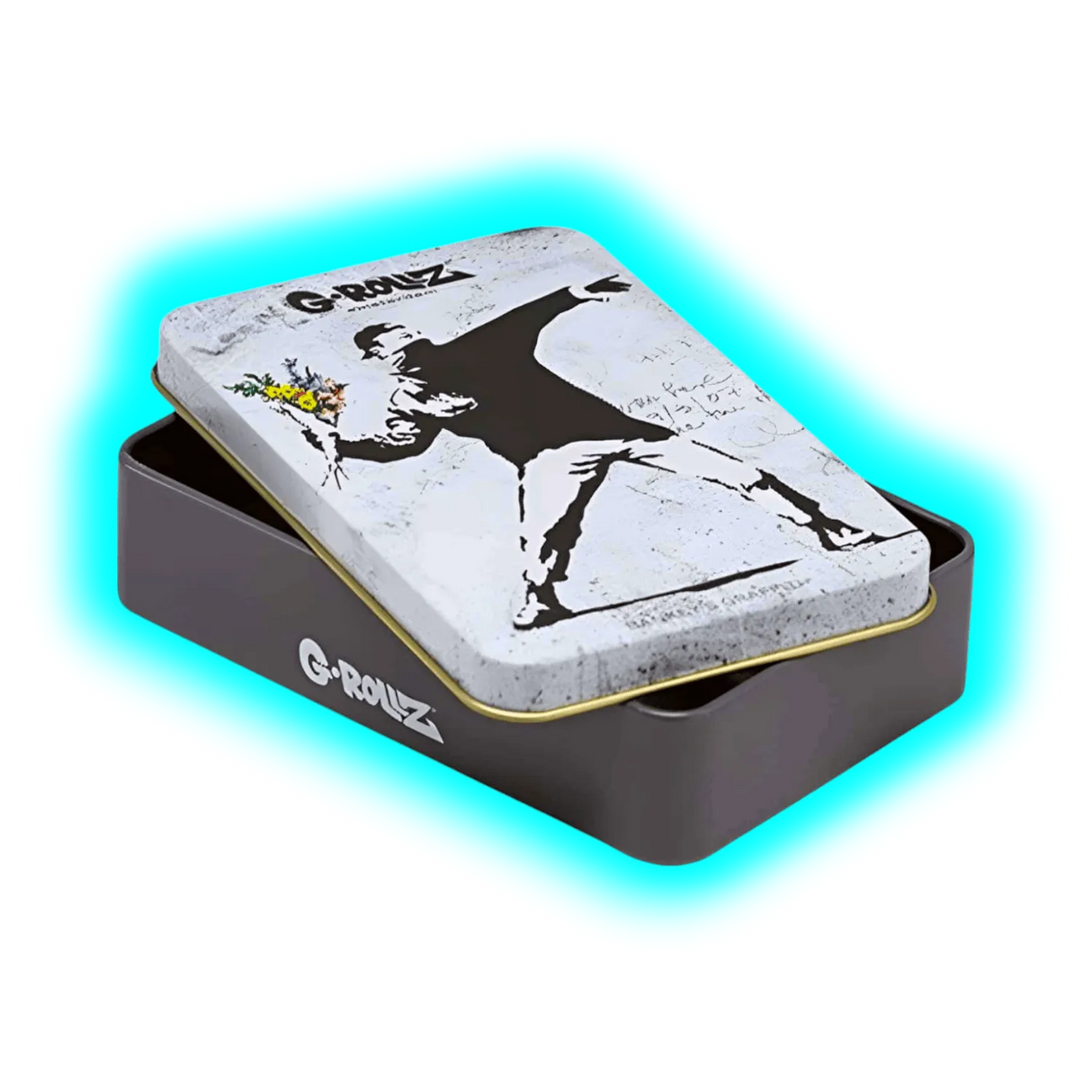 G-Rollz | Banksy’s Graffiti Flower Thrower Storage Box Large 13x8.5x3cm