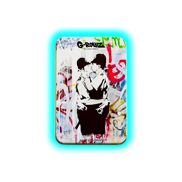 G-Rollz | Banksy’s Graffiti Kissing Coppers Storage Box Large 13x8.5x3cm