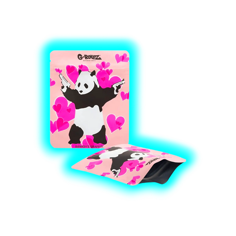 G-Rollz Banksy's Panda Gunin Smellproof Bags 70 x 60mm 50pcs