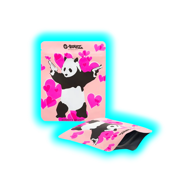 G-Rollz Banksy's Panda Gunin Smellproof Bags 70 x 60mm 50pcs