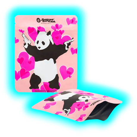 G-Rollz Banksy's Panda Gunin Smellproof Bags 70 x 60mm 50pcs