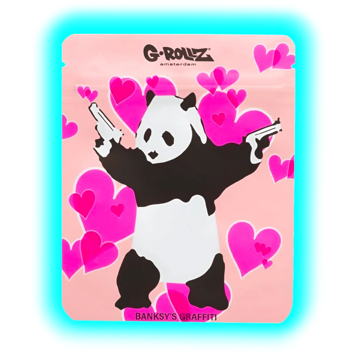 G-Rollz Banksy's Panda Gunin Smellproof Bags 70 x 60mm 50pcs