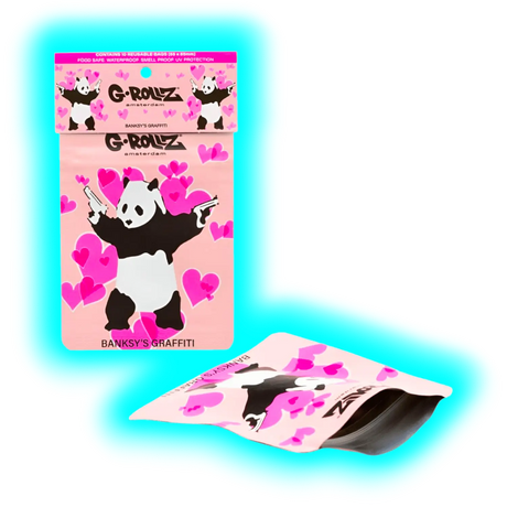 G-Rollz Banksy's Panda Gunnin Smellproof Bags 65 x 85mm 8pcs
