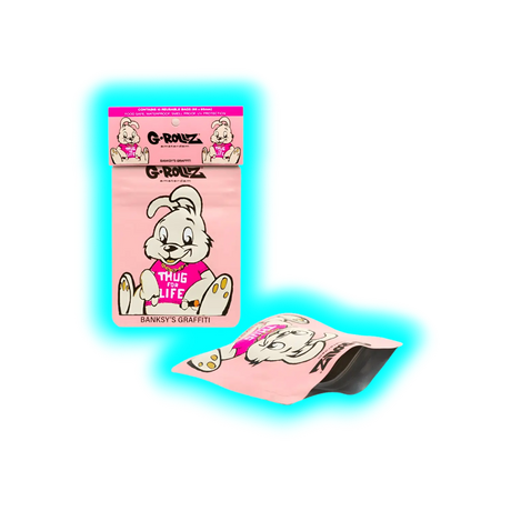 G-Rollz Banksy's Thug for Life Pink Smellproof Bags 65 x 85mm 8pcs