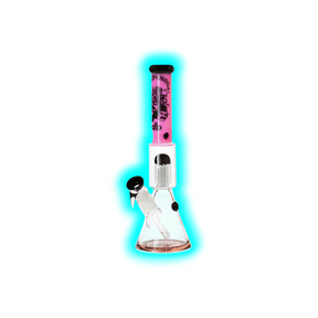 G-Rollz Cheech and Chong Spiral Smoking Brothers Pink Beaker Bong 35cm