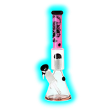 G-Rollz Cheech and Chong Spiral Smoking Brothers Pink Beaker Bong 35cm