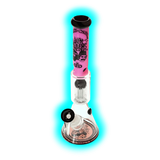 G-Rollz Cheech and Chong Spiral Smoking Brothers Pink Beaker Bong 35cm