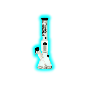 G-Rollz Cheech and Chong Spiral Smoking Brothers White Beaker Bong 35cm