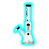 G-Rollz Cheech and Chong Spiral Smoking Brothers White Beaker Bong 35cm