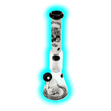 G-Rollz Cheech and Chong Spiral Smoking Brothers White Beaker Bong 35cm