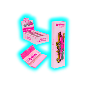G-Rollz Cheech Chong Lightly Dyed Pink King Slim Papers + Tips Display 24pcs