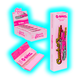 G-Rollz Cheech Chong Lightly Dyed Pink King Slim Papers + Tips