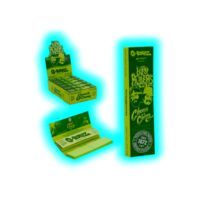 G-Rollz Cheech Chong Organic Green Hemp KS Papers + Tips Display