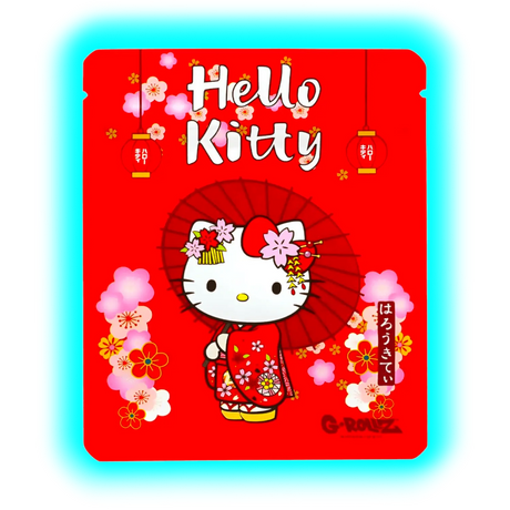 G-Rollz Hello Kitty Kimono Red Smellproof Bags 100 x 125mm 8pcs