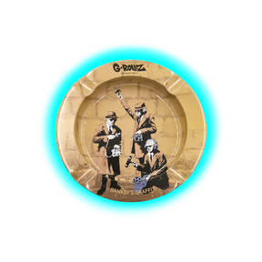 G-Rollz Metal Tin Ashtray Banksy’s Graffiti II Spy Booth