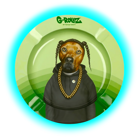 G-Rollz Metal Tin Ashtray Pets Icon Rap