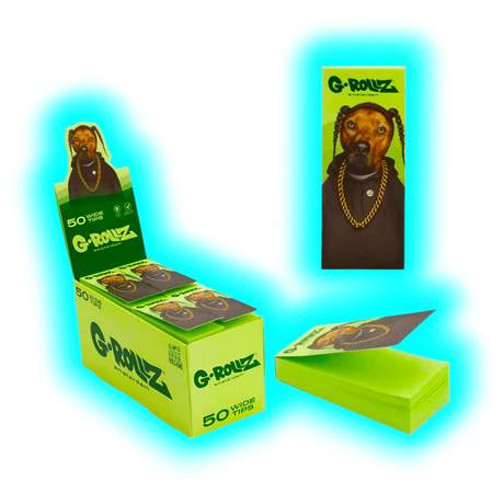 G-Rollz Pets Rock Rap Green Filter Tips Display