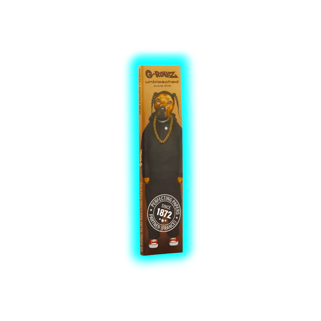 G-Rollz Pets Rock Rap Unbleached King Slim Papers