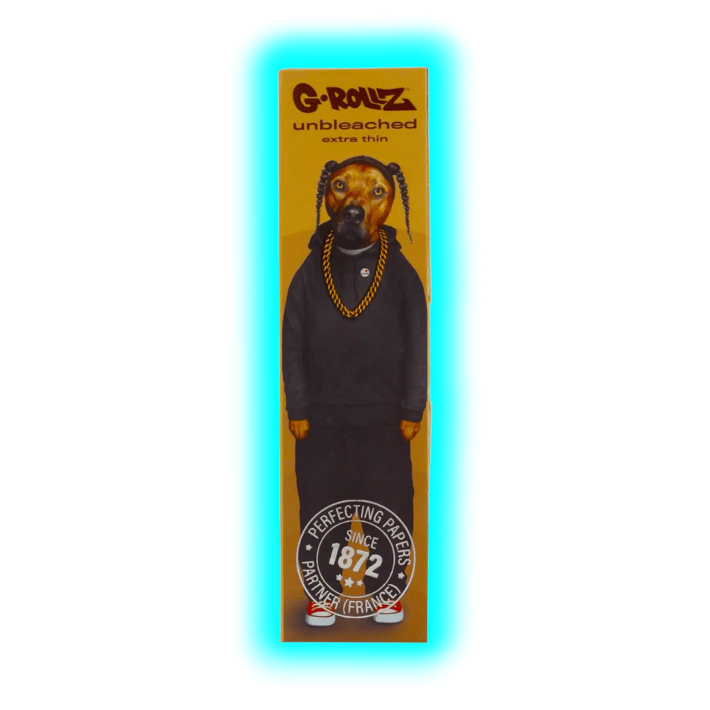 G-Rollz Pets Rock Rap Unbleached KS Papers + Tips Display