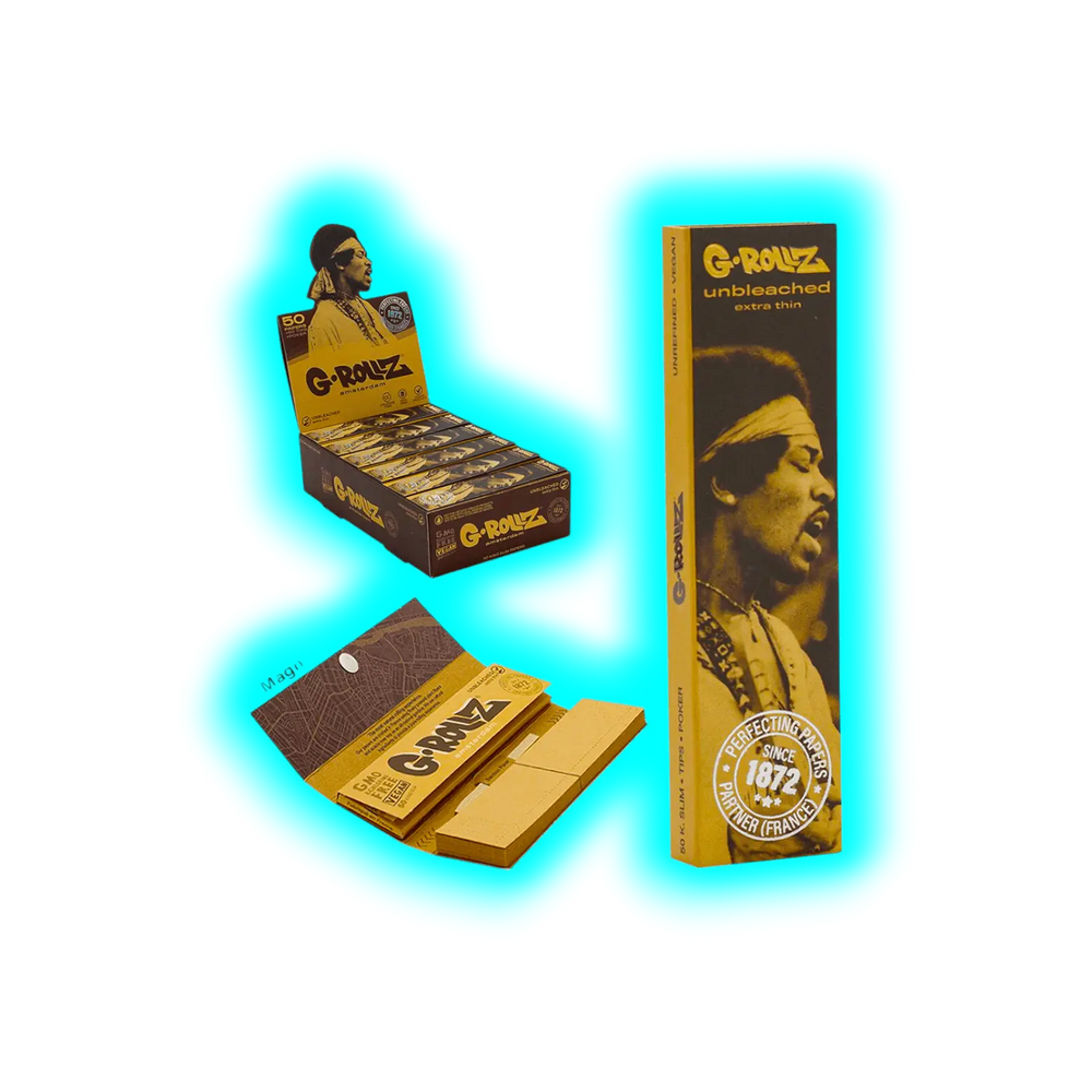 G-Rollz Radio Days Serenade Unbleached KS Papers + Tips Display
