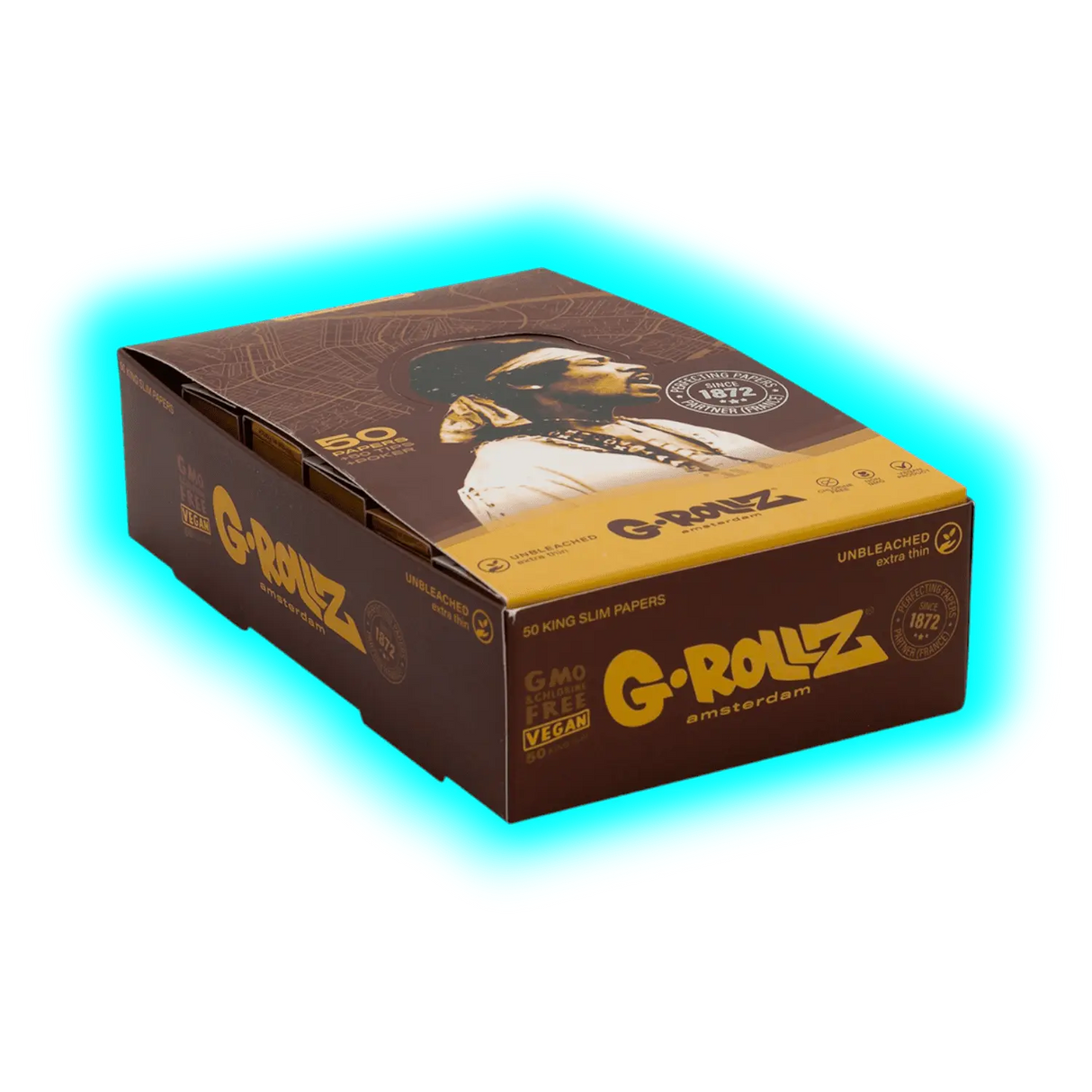 G-Rollz Radio Days Serenade Unbleached KS Papers + Tips Display