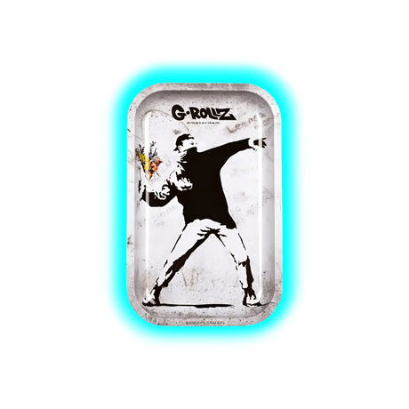 G-Rollz Rolling Tray M Banksy's Flower Thrower Alt 175 x 275mm